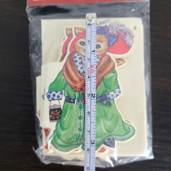 Vintage Gift Note Cards/Tags Cottage Kitty Cucumber's Friends Ginger Set of 12 - Picture 6 of 6